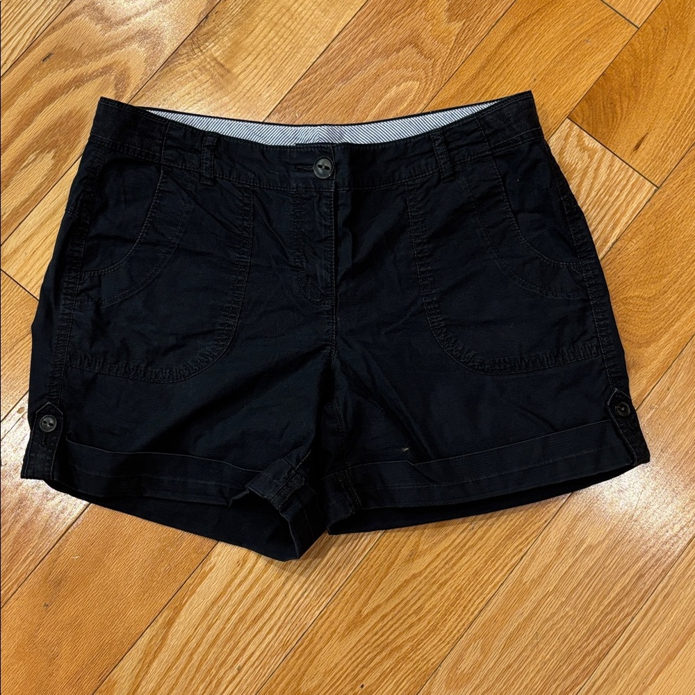 Tommy Hilfiger Black roll hem shorts